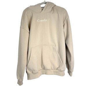 Comfrt Signature Fit Hoodie Sweatshirt Soft Bone Beige Size L